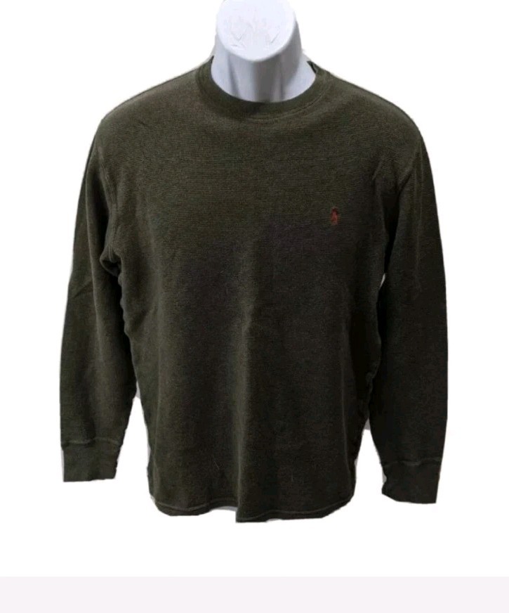 Polo Ralph Lauren Thermal Waffle Knit Shirt or Sweater Mens M Outdoor    #8500