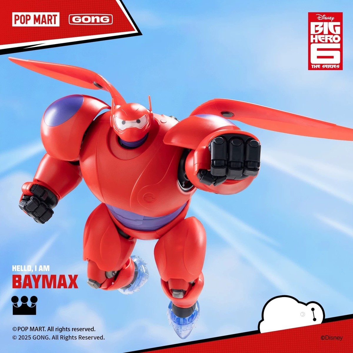GONG HELLO I AM BAYMAX BIG HERO ASSEMBLED MODEL TREND CUTE ART TOYS DISPLAY