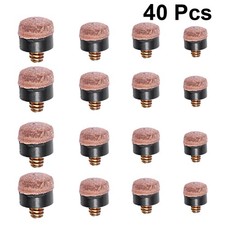 40 Pcs Billiard Cues Tips Replacement Snooker Training Tool Screw Head