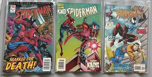 Spider-Man: Mark of Kaine Pt 1-4 /Astonishing#15, Spider-Man#58, Spectacular#224