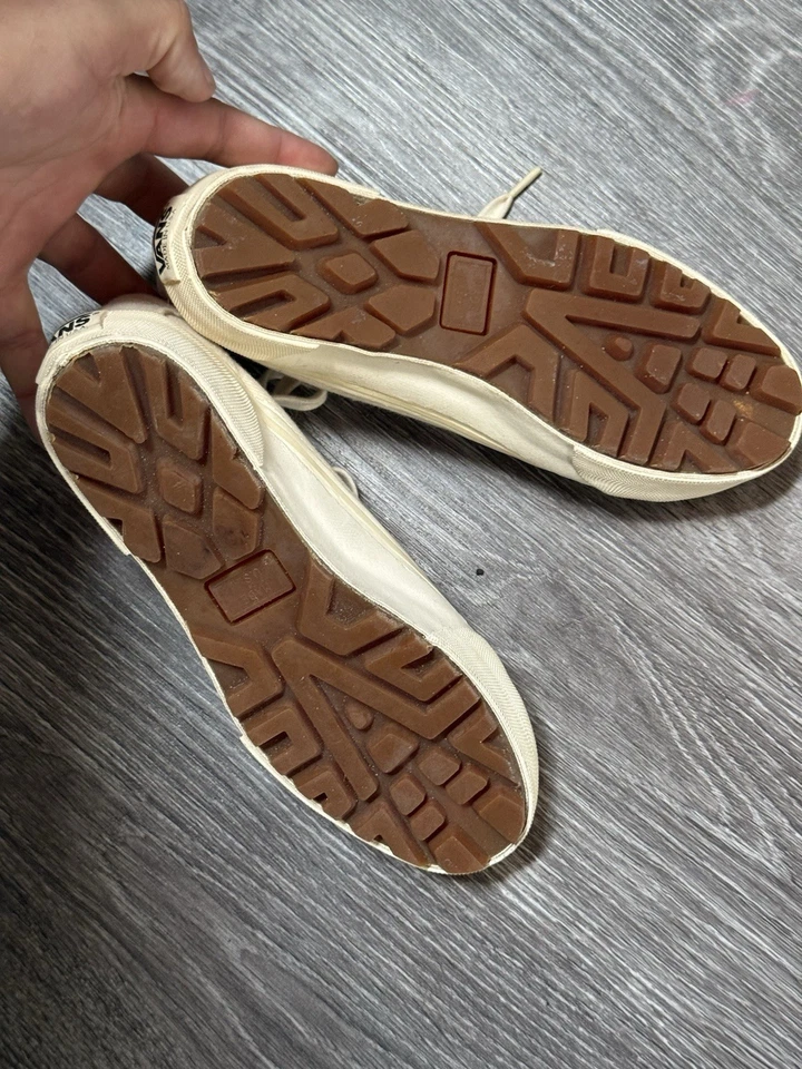 Vintage 70s 80s Vans Rare Made In USA Small Size 5.5 White - Image 3 of 4