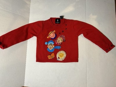 Vintage Y2K Michael Simon Girls 10 CHRISTMAS Sweater CAROLERS Winter Chorus