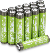 Amazon Basics 16-Pack Rechargeable AAA Nimh High-Capacity Batteries, 850 Mah, 1. 19.87 per battery