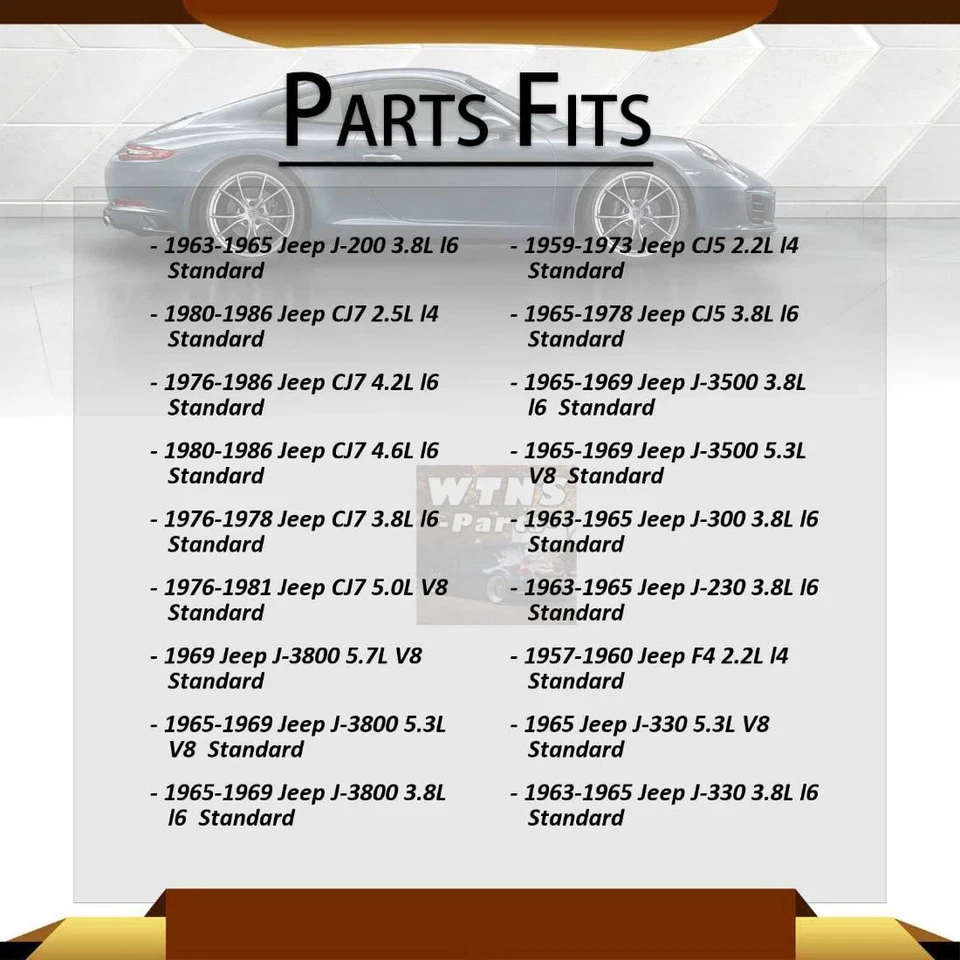 Se adapta a Jeep CJ3 GMB 1959 1960 1961 1962 eje delantero todas las juntas junta universal Foto 3 de 4