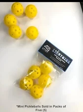 Mini Training Pickleball Balls Improved Hand Speed  Pack Of 5 Lightning