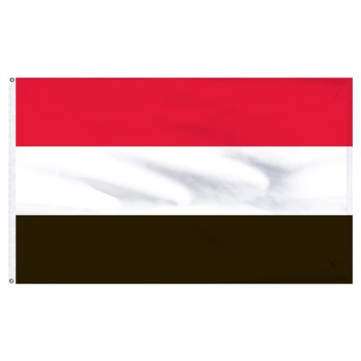 Yemen Flag   3 x 5 ft.   Lightweight Polyester w/ Hemmed Edge & Grommets 100D