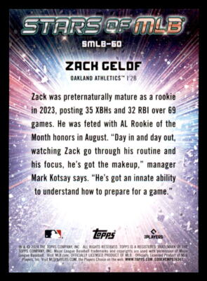 814　GOLDGYM30周年blueeq ATHLETE Zach Gelof 2024 Topps Series 2 #SMLB-60 Stars of MLB Rookie