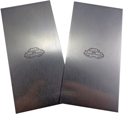 Sheffield UK Steel 2 Piece Rectangular 2 1/2'' X 5'' Cabinet Scraper Set 375