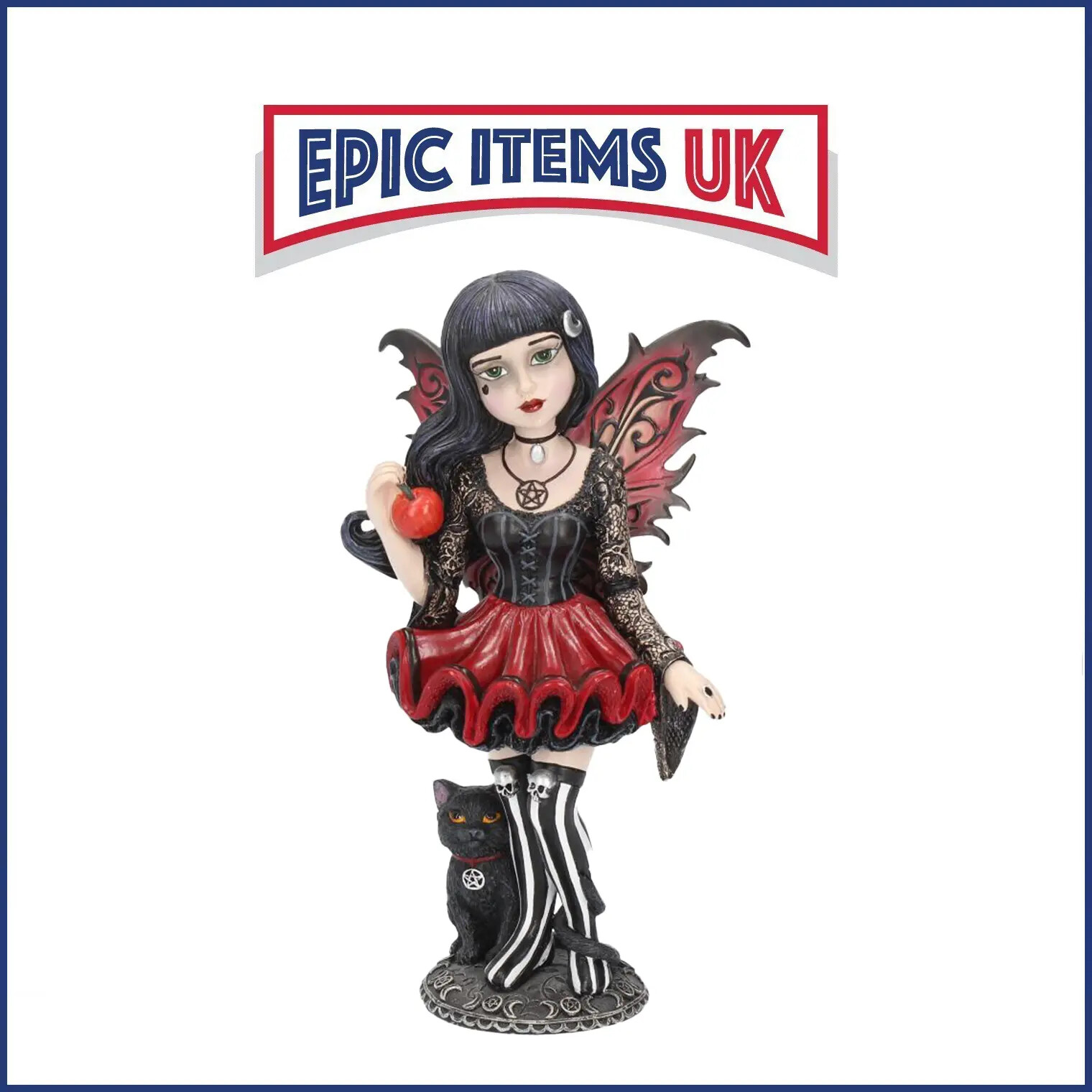 Nemesis Now Little Shadows Hazel Figurine Gothic Fantasy Cat Fairy Ornament 16cm