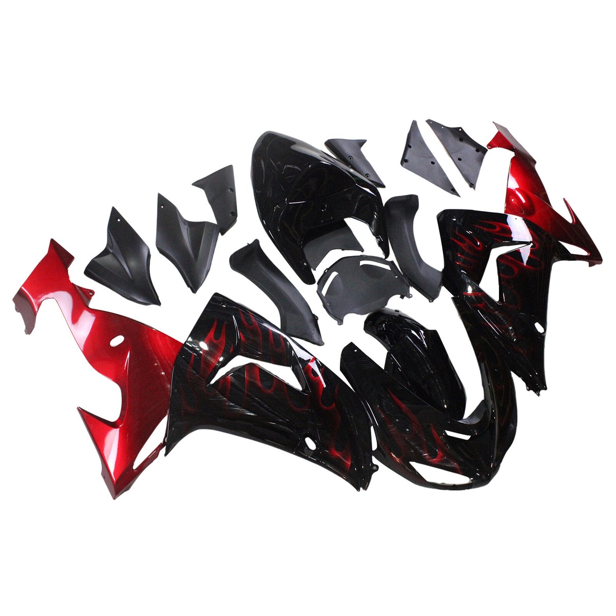 Injection Red Fairing Kit for 2006 2007 Kawasaki Ninja ZX10R