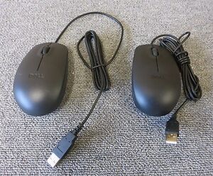 Black Dell MS111-P USB 2.0 Optical Scroll Wheel Mouse/Mice for Laptop/PC 