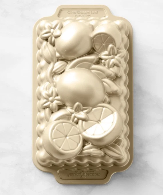 Nordic Ware Cast Aluminum Citrus Blossom Loaf Pan New