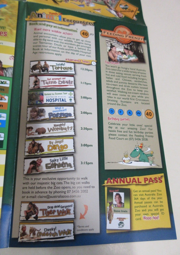 Australia Zoo - Brochure & Map - Crikey! - Steve Irwin - Crocodile Hunter - 2005 - Picture 13 of 17