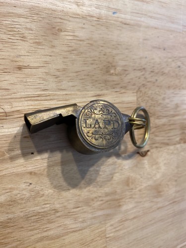 LAPD Insane Asylum Jailer Whistle Jailer Collector USA BRASS Los Angeles LA GIFT - Picture 8 of 12