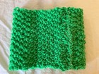Ob.D. Handmade, Hand Knit, Team Spirit Snood/Cowl w/Laces Braid, Green & White — photo 9