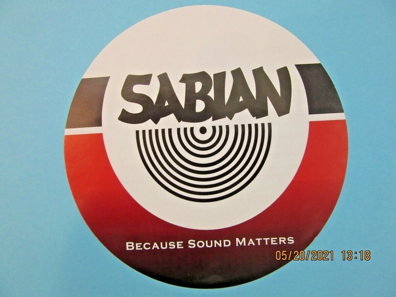 SABIAN CYMBALS DECAL CASE RACK BUMPER STICKER DRUM DRUMMER NICE NEW VERY RARE