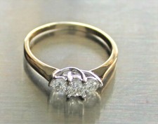 1/2 cttw Natural Diamonds 14k Solid Yellow Gold Ring Size 9.25 I1/J-K