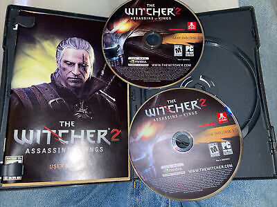 THE WITCHER 2 Assassins of Kings PC DVD-ROM Box Set Disc Perfect Condition  + Map