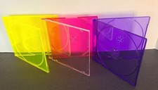 CD Jewel Cases Lot- Slim design and various colors- Lot of 12 Case