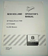 New Holland 704D 60" Rotary Broom for MC Mowers Operators&Parts Manual ORIGINAL