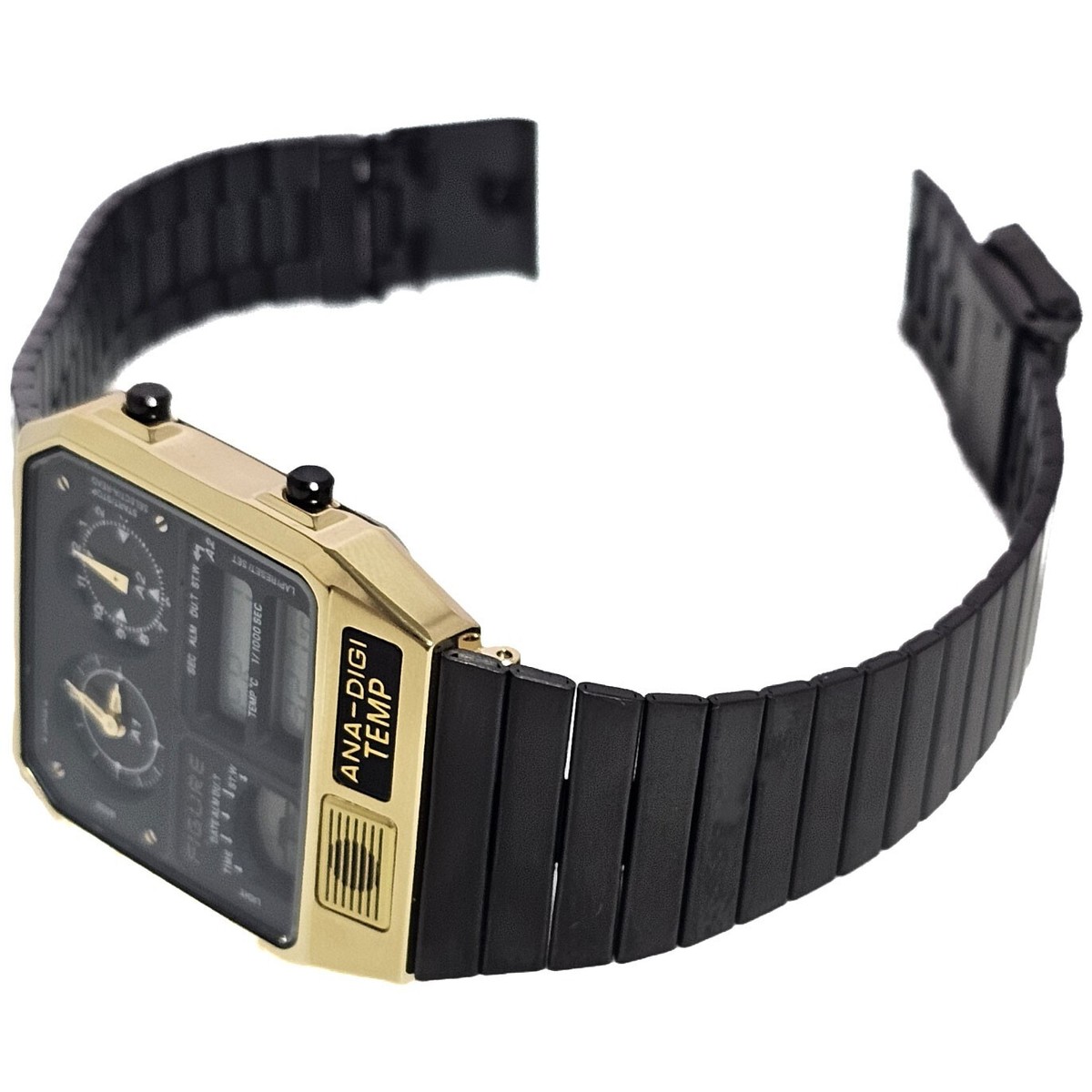 CITIZEN FIGURE ANA DIGI TEMP WATCH black gold Japan TICTAC CITIZEN FIGURE ANA DIGI TEMP WATCH black gold Japan TICTAC