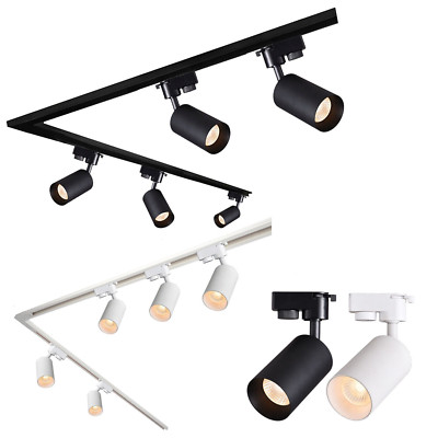 LED Schienensystem SET Spot Strahler Deckenleuchte Schienenleuchte 2+1m/2+2m