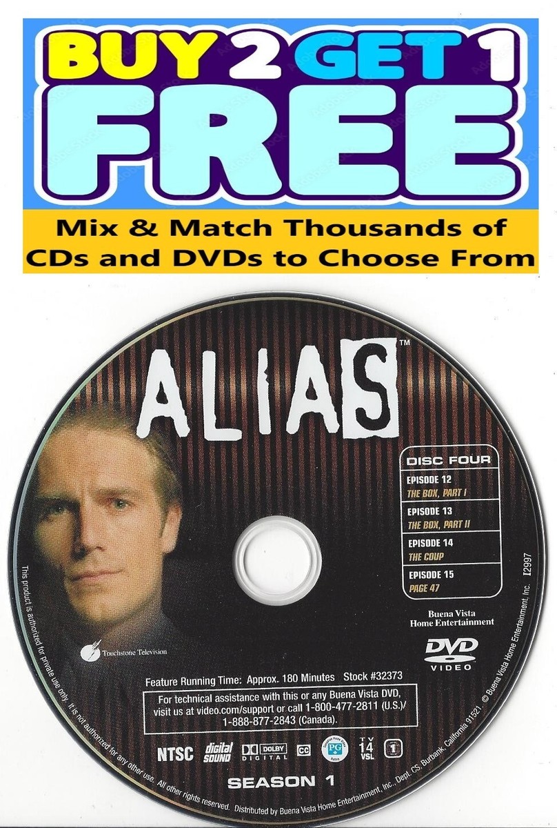 Alias (DVD) First Season Disc Replacement Disc Issue Jennifer  Garner!