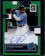 2022 Donruss Optic Wander Franco Green Mojo Prizm Rated Rookie RC Auto #50/88