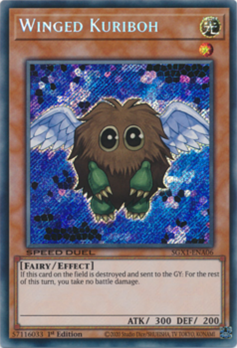 Winged Kuriboh 1st Edition N/Mint Secret Rare YUGIOH Card SGX1