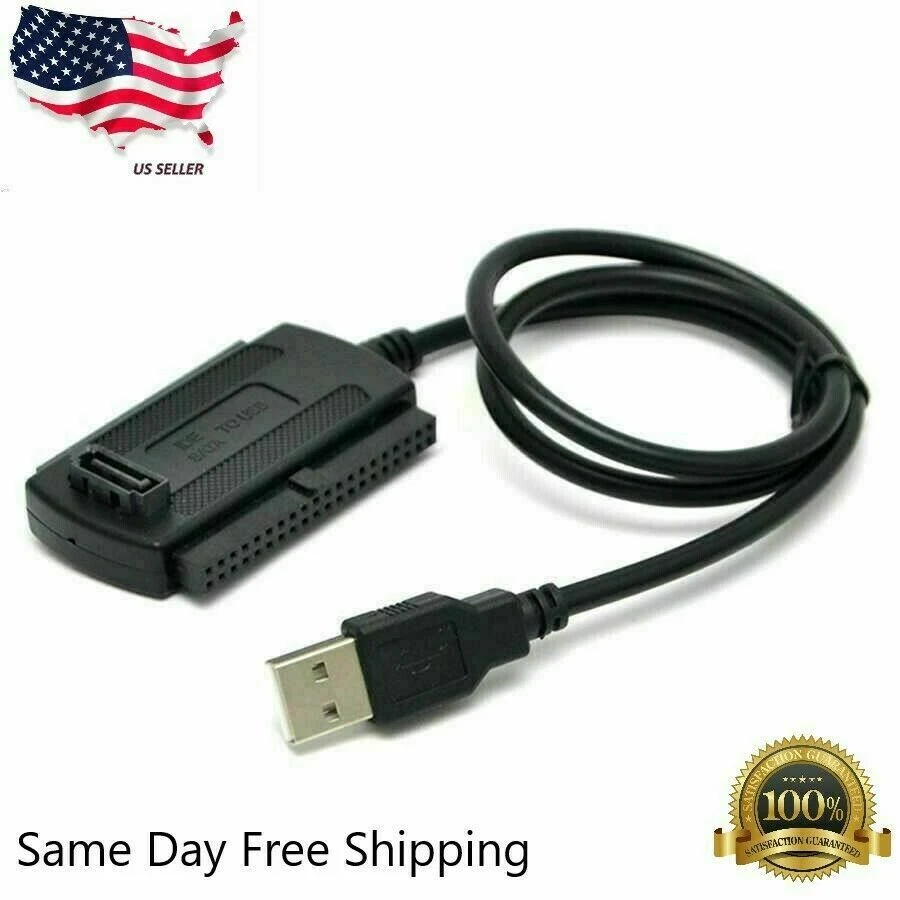 IDE SATA to USB2.0 Adapter Converter Cable For 2.5 3.5 Inch Hard Drive HD - Image 2 of 4
