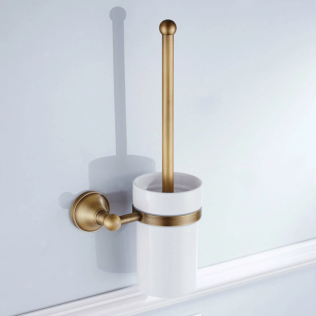 Brass toilet best sale brush holder