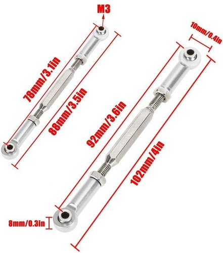 1/10RC Car Push Rod Aluminum Alloy Turnbuckle Rod Linkage with Adjustable Length - Picture 12 of 28