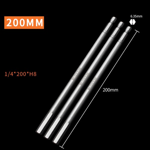 Extra Long 100mm-300mm Hex Key Allen Drill Bit Wrench 1/4 Screwdriver Magnetic - Picture 33 of 39