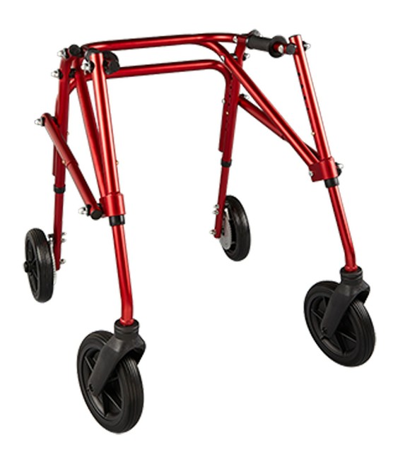 4 Wheel Pediatric Posterior Walker with 8" Wheels SM Kid Size Adjusts