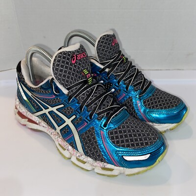 Asics Gel Kayano 19 Running Sneakers Womans Size Blue-Teal #T392N