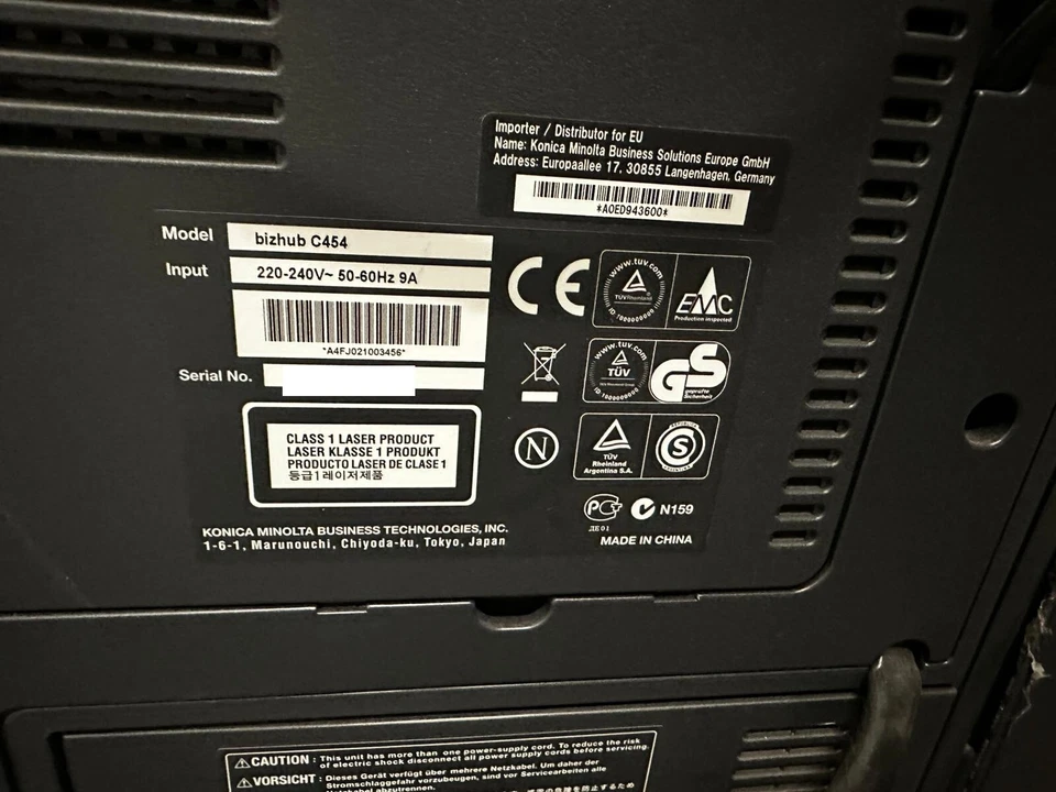 Konica Minolta bizhub C454 Color Farbe Farbkopierer DIN A3 mit staple finisher  - Bild 3 von 3