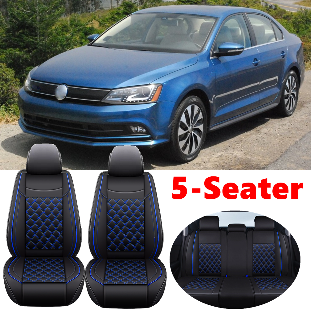 For VW Volkswagen Jetta Car Seat Covers Front&Rear 5Seater Full Set PU