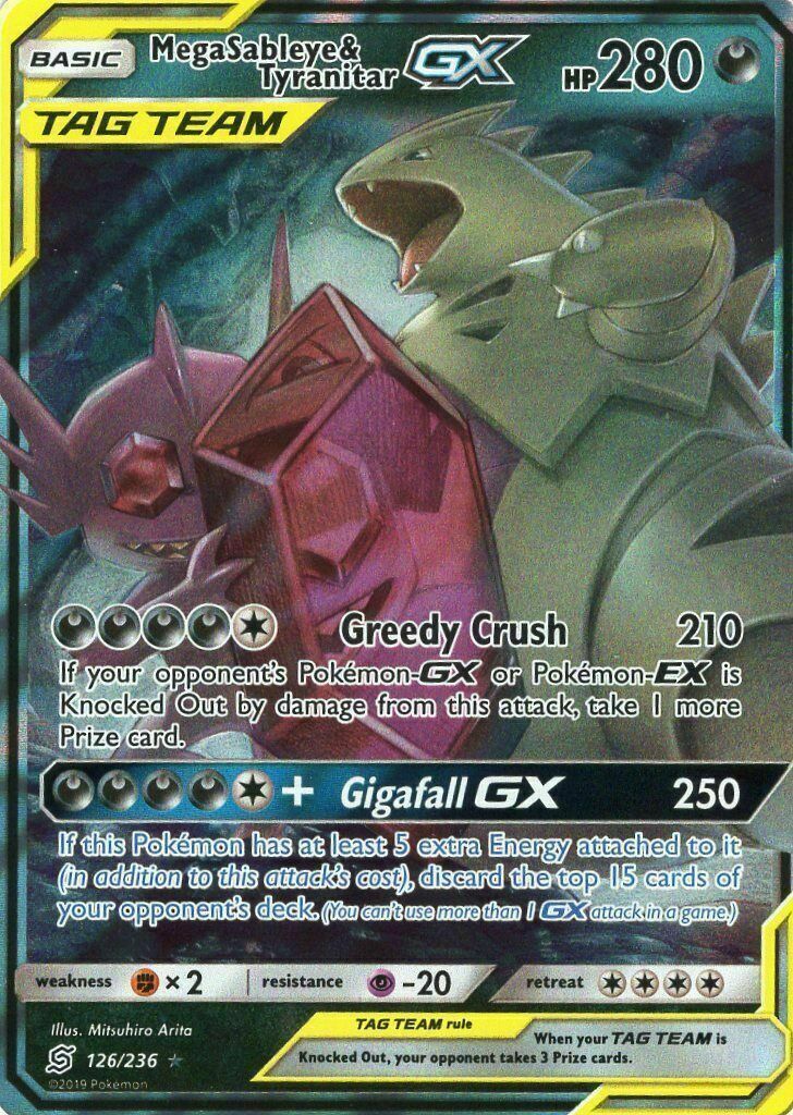 Carta Pokemon Mega Sableye E Tyranitar Gx