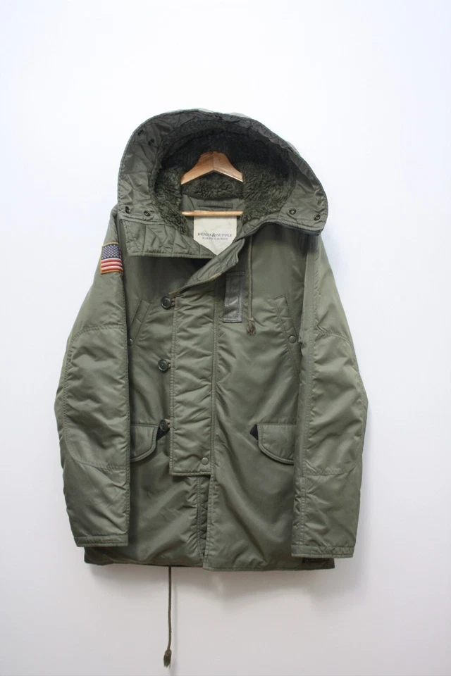 Parka para hombre Denim & Supply Ralph Laurent verde oliva Foto 2 de 4