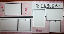 Dance scrapbook pages 2 each 12 x 12 handmade photo ready Dance recital sports