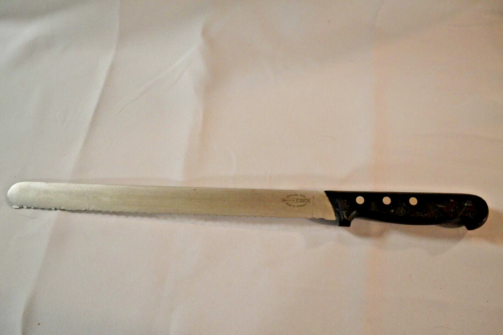 F Dick Carving Bread Meat Serrated Slicing Knife 1037-30 12” Blade Stainless