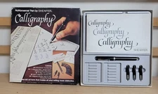 SHEAFFER CALLIGRAPHY SET NO NONSENSE FOUNTAIN PEN /w 3 NIBS AND BOOKLET, NO INK