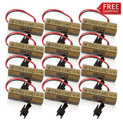12-Pcs FUJI FDK CR8 LHC CR8-LHC 17450 Battery Backup Power Source Meter Battery.
