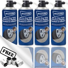 4 x Emergency Car Flat Tyre Fix Puncture Repair Foam Sealant & Inflator CHEM8+CP