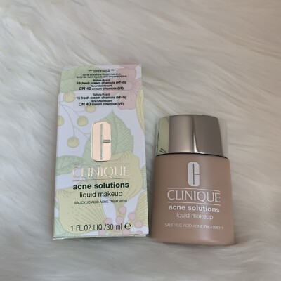 Clinique Acne Solutions Liquid Makeup ~ 15 FRESH CREAM/CN 40 CREAM CHAMOIS ~ 1oz