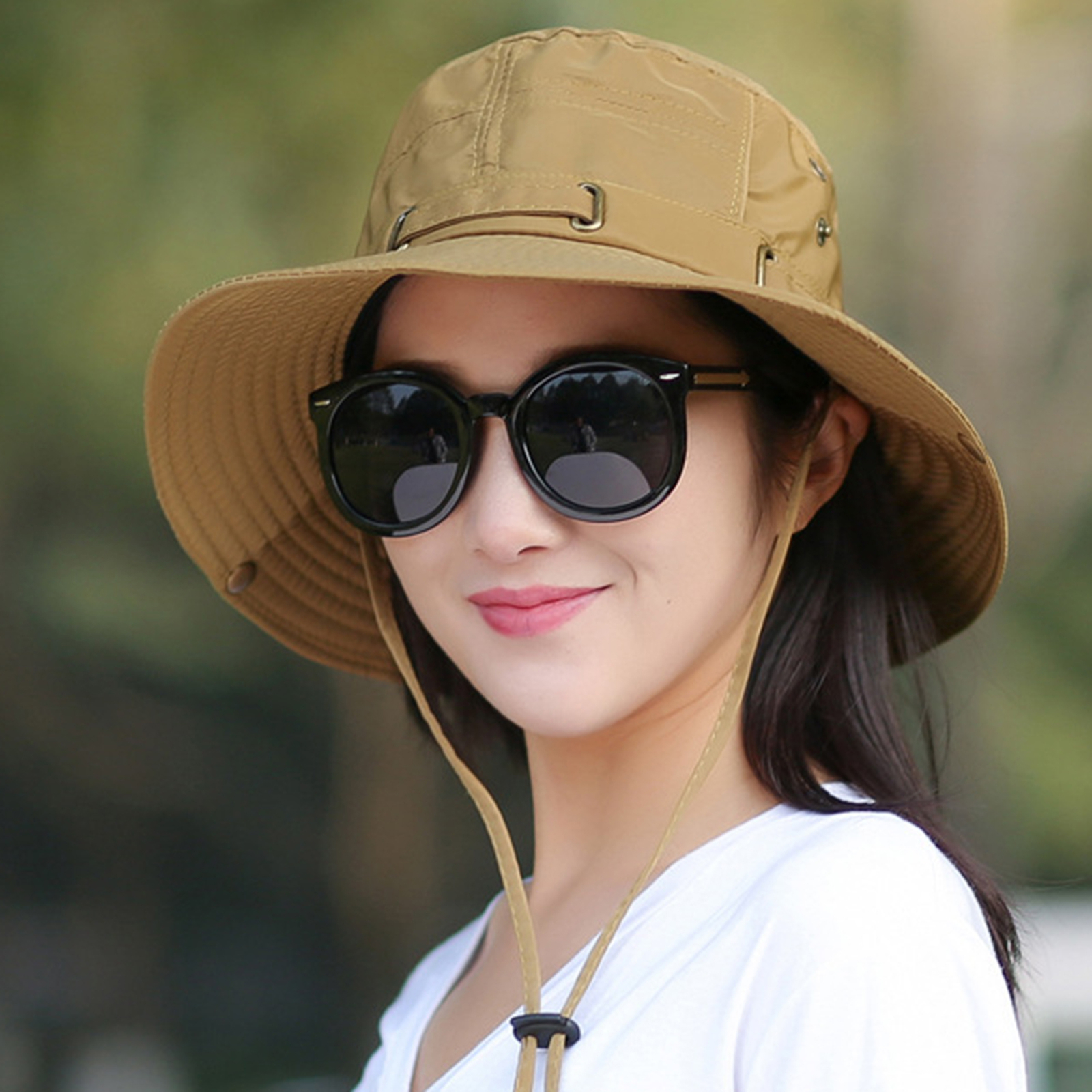 Women Hat Solid Color Washable Adjustable Strap Flat Top Women Hat