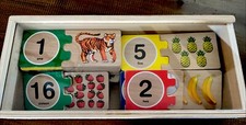 Melissa  Doug Self-Correcting 1-20 Wooden Number Puzzles w/Storage Box
