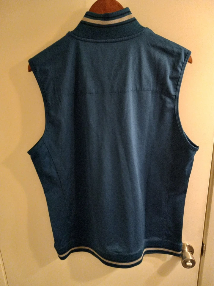 Мужской жилет Ted Baker Golf Leadbetter Golf Academy размер 5 бирюзовый синий - Изображение 3 из 4