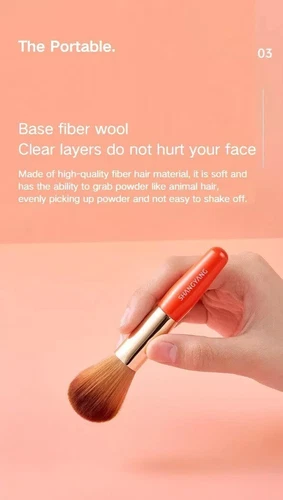 Rotes Umschlag Make-up Pinsel Set - Soft Touch - Travel Essentials -5-teiliges Set- - Bild 5 von 6