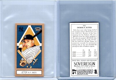 2003 Topps 205 Sovereign BLACK Back Mini Parallel Derek Jeter #225 HOF ...
